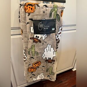 Olivia & Co Halloween Blanket/Throw Ghost Cactus leopard cowboy